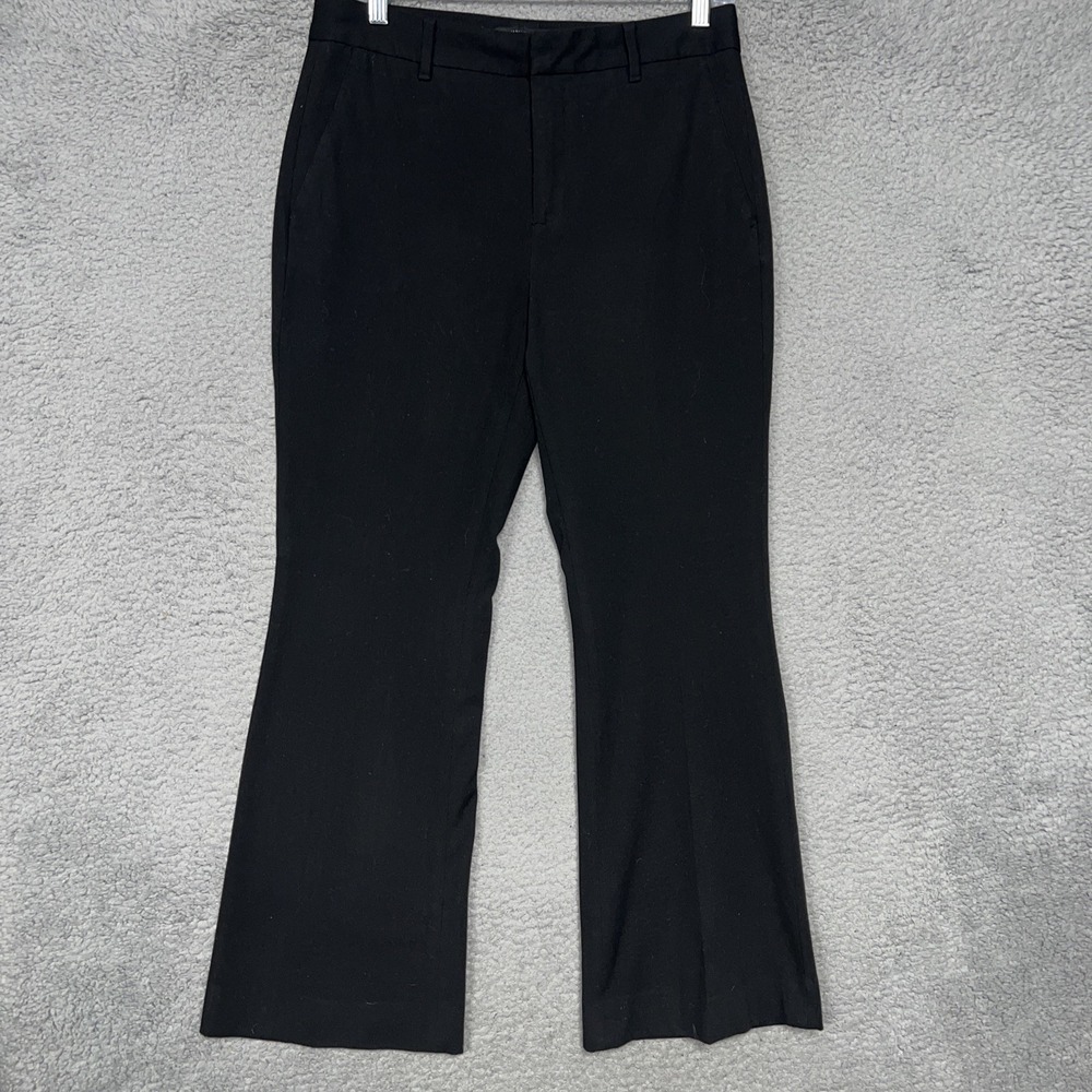 Banana Republic Dress Pants Womens Sz 6 (30x27) Black Bootcut High Rise Trousers